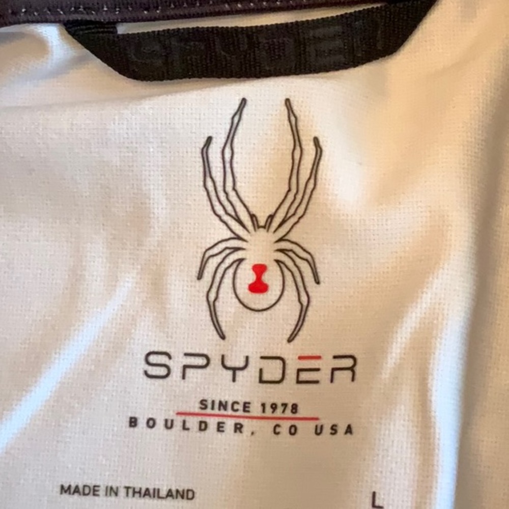 Spyder Rival Zip T-Neck - Black/White - Large - Picture 11 of 14